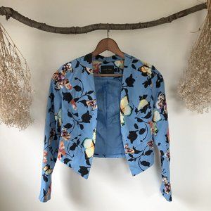 Light Blue Floral Blazer